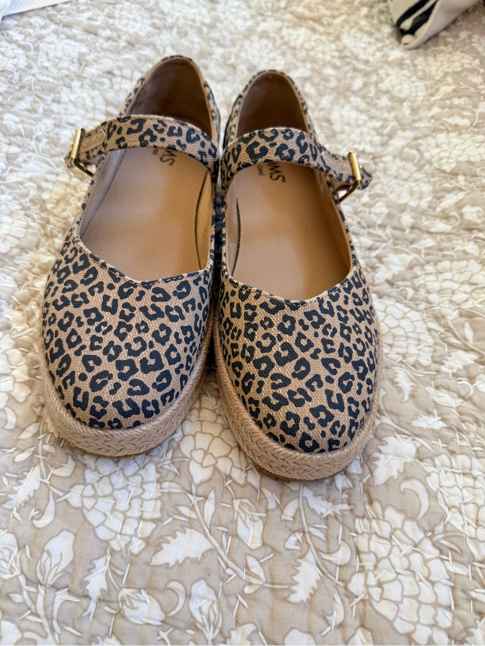 Tom’s Leopard Print Mary Jane Espadrille, sz 10 Flats. NWOT
